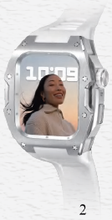 apple watch case Electroplated protective case Silicone with carbon fiber Apple watch case