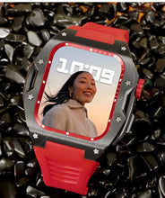 apple watch case Electroplated protective case Silicone with carbon fiber Apple watch case